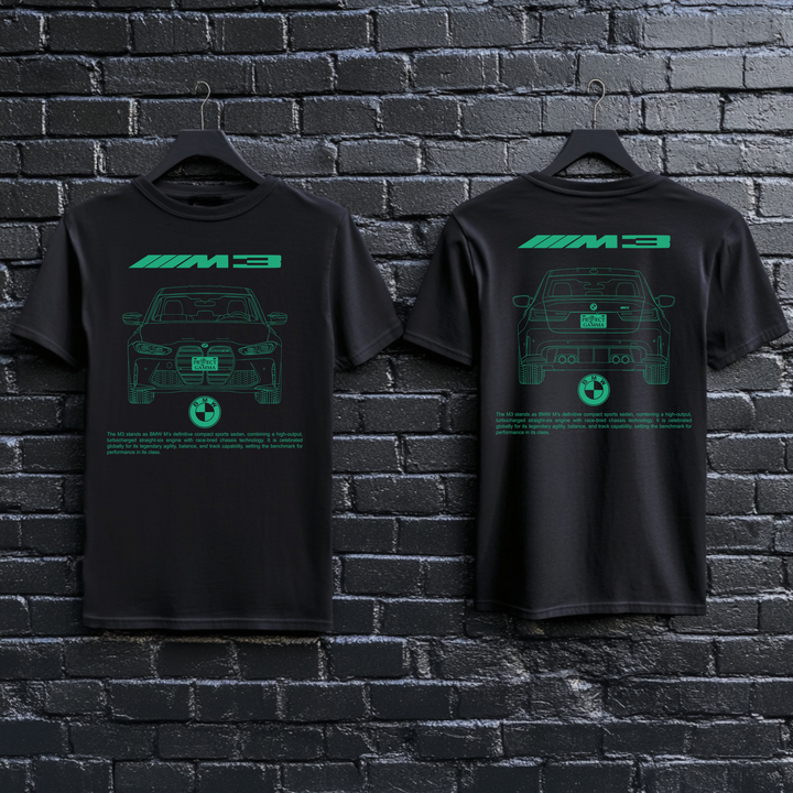 BMW / M3 Dual-View Technical Series - Unisex Double Sided T-Shirt