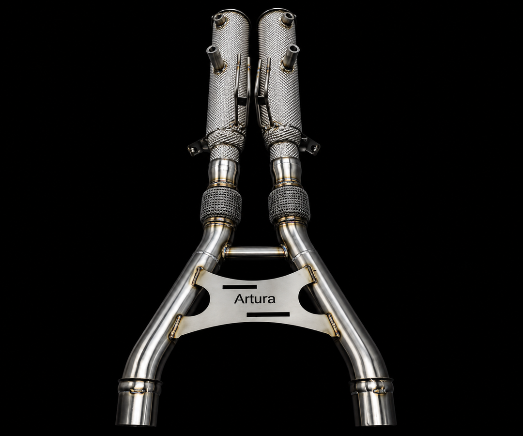 Project Gamma McLaren Artura Race X-Pipe Exhaust System &amp; Downpipes