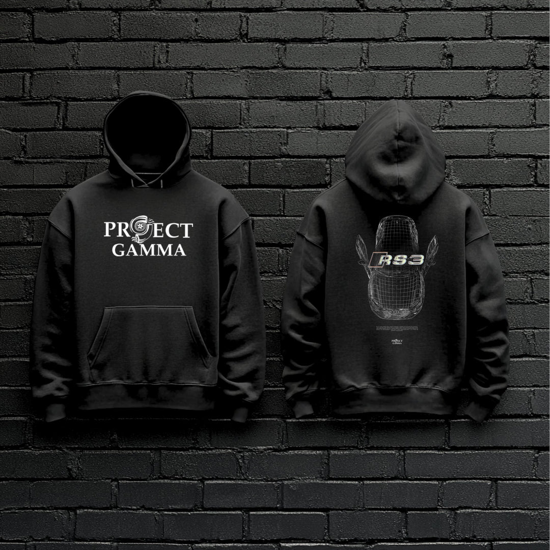 AUDI / RS3 Blueprint - Unisex Double Sided Hoodie