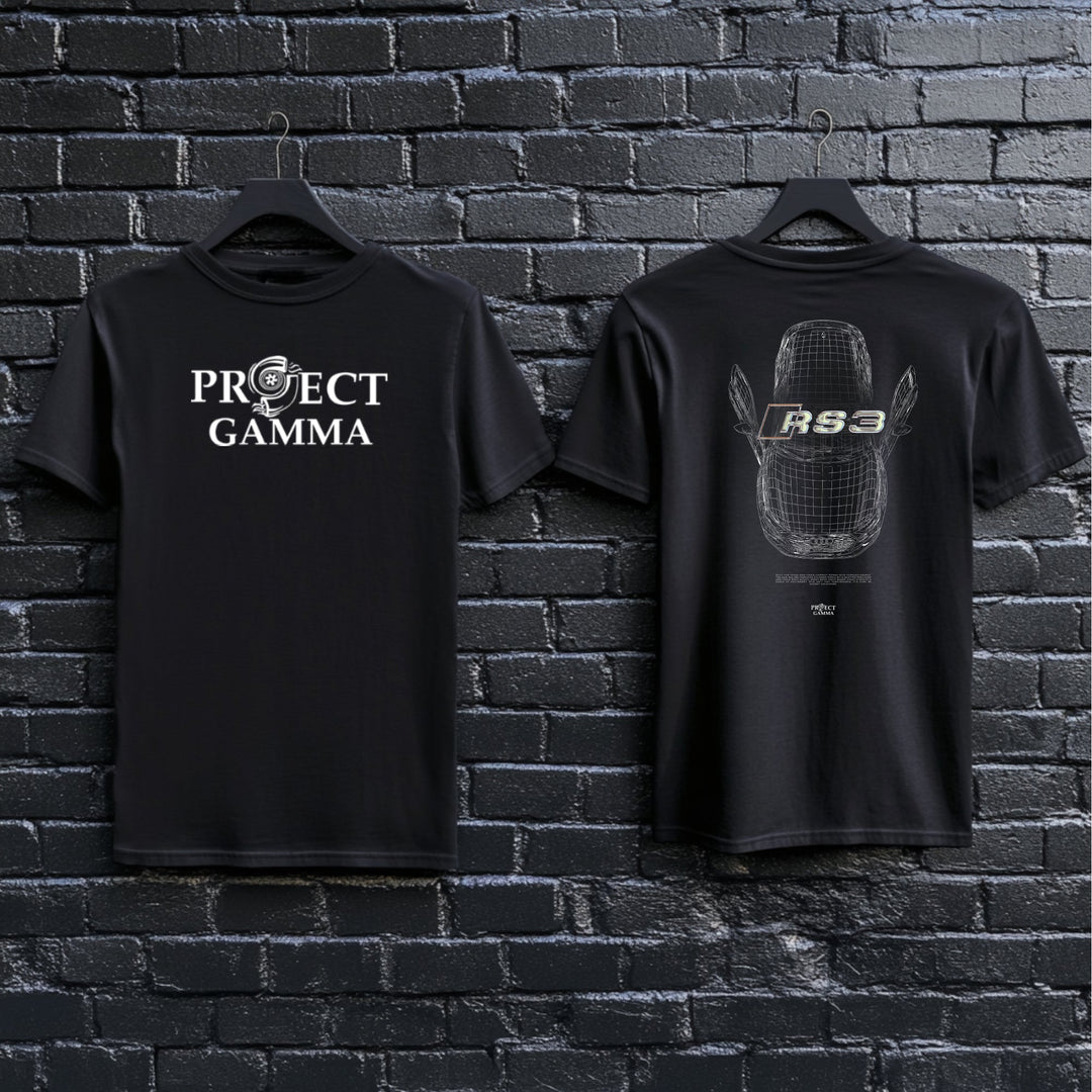 AUDI / RS3 Blueprint - Unisex Double Sided T-Shirt