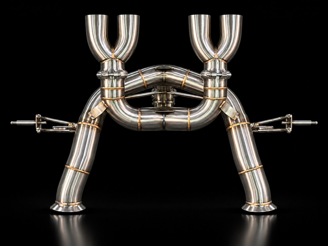Project Gamma Lamborghini Revuelto Race Exhaust System | Catless Downpipes + Stainless Steel Exhaust