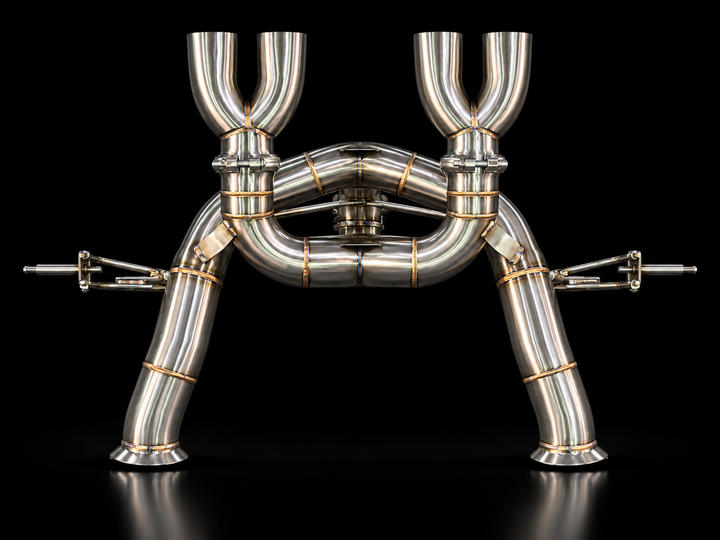 Project Gamma Lamborghini Revuelto Race Exhaust System | Catless Downpipes + Stainless Steel Exhaust