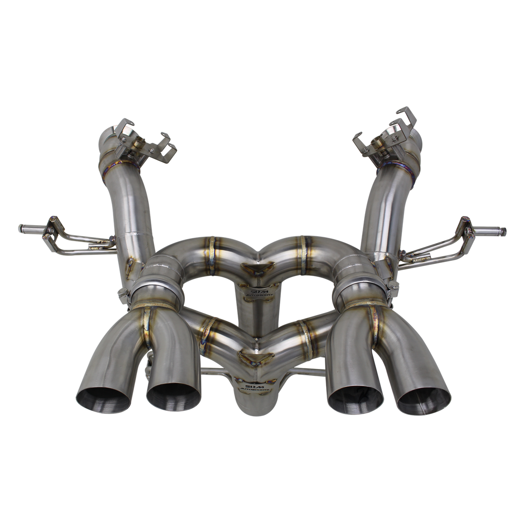 Project Gamma Lamborghini Revuelto Race Exhaust System | Catless Downpipes + Stainless Steel Exhaust