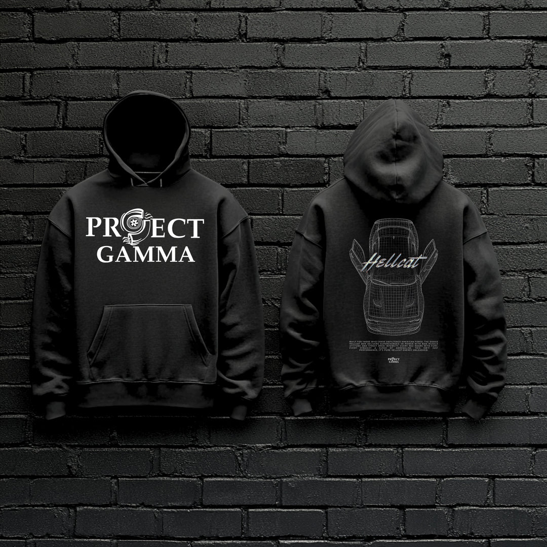DODGE / HELLCAT Blueprint - Unisex Double Sided Hoodie