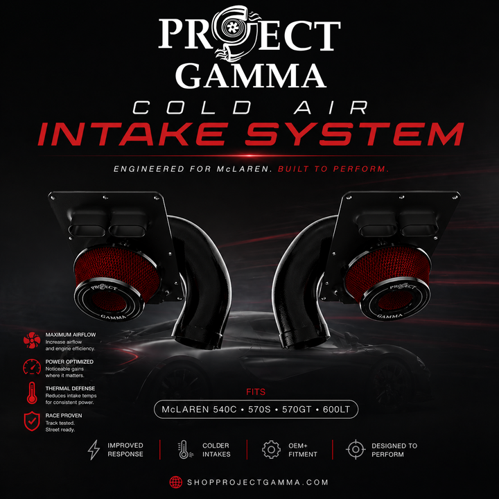 Project Gamma Black Silicone Intake System for McLaren 540C / 570S / 570GT / 600LT