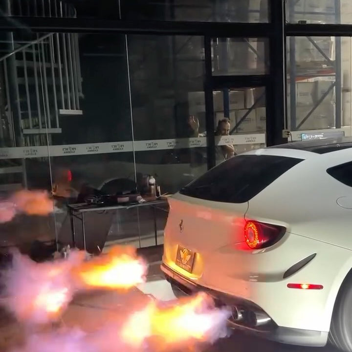 Instagram reel: Ferrari shooting flames from the exhaust on the dyno
